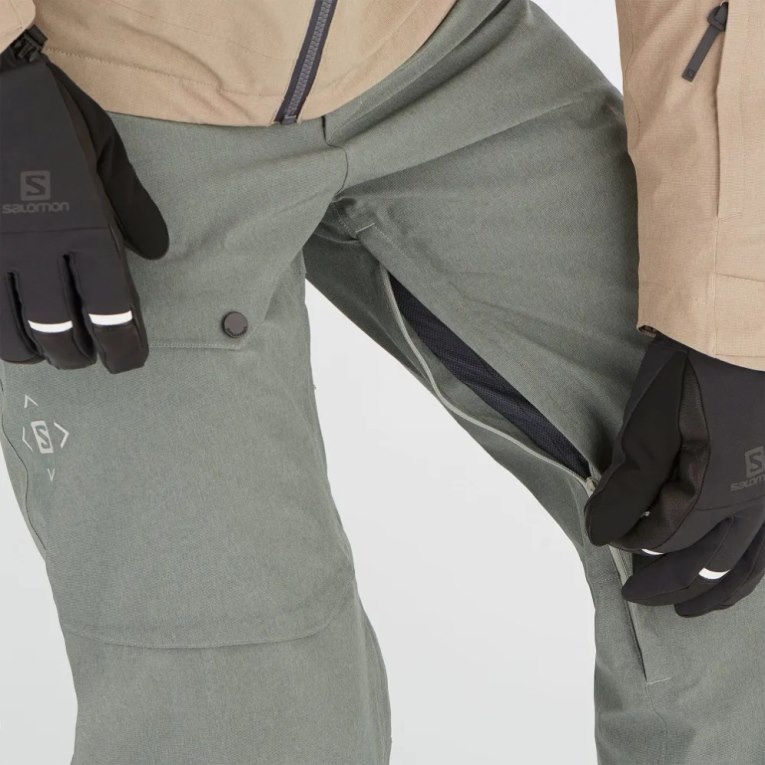 Pantalones De Esquí Salomon Untracked Hombre Verde Oliva Claro | MX ZXUJ639